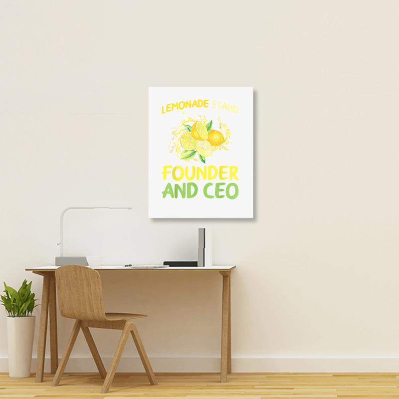 Lemonade Stand Founder And Ceo Lemon Juice Boss T Shirt Portrait Canvas Print | Artistshot