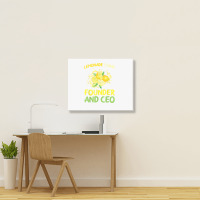 Lemonade Stand Founder And Ceo Lemon Juice Boss T Shirt Landscape Canvas Print | Artistshot