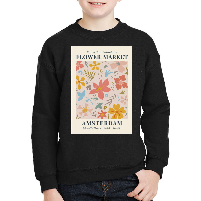 Flower Market Amsterdam Youth Sweatshirt by Paul J | Artistshot