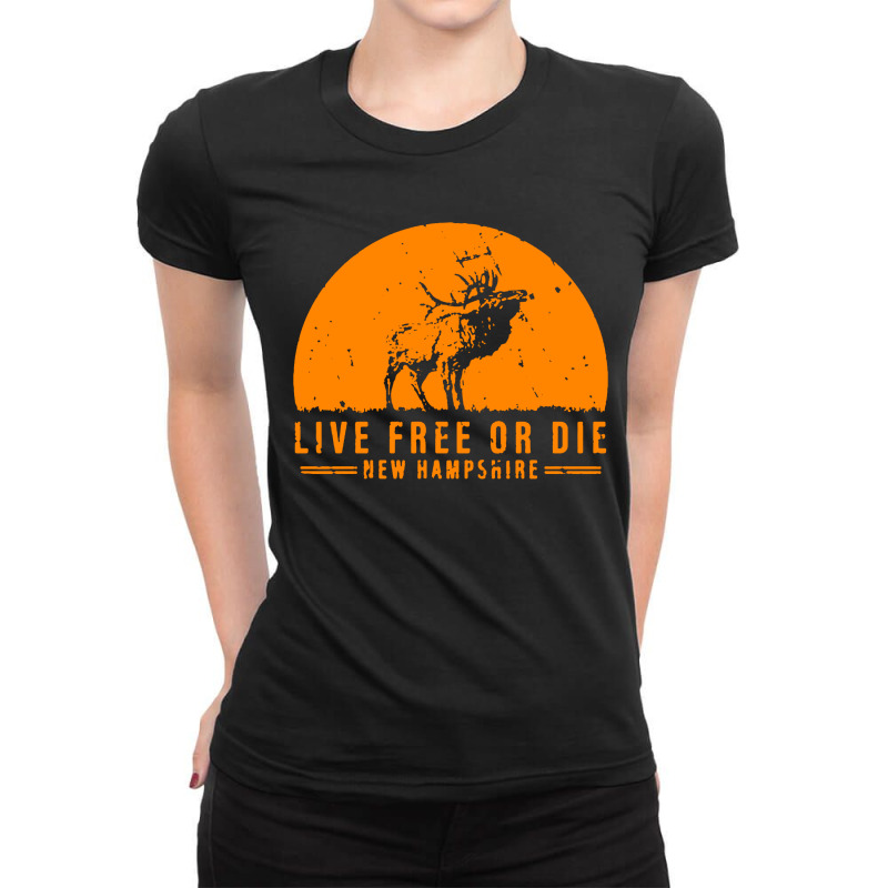 Live Free Or Die New Hampshire Ladies Fitted T-Shirt by SuryaArt | Artistshot