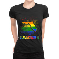 St Petersburg Florida Lgbt Pride Ladies Fitted T-shirt | Artistshot