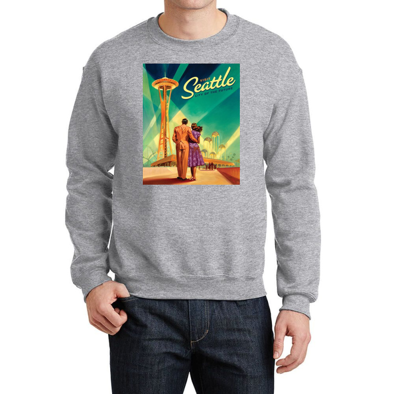 Seattle Sweet City Crewneck Sweatshirt by Mariartin | Artistshot