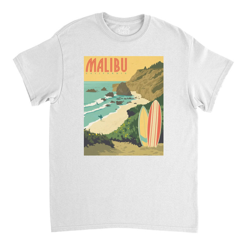 Malibu Calivornia Beach Classic T-shirt by Mariartin | Artistshot