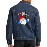 How About I Slap Your Shit Men Denim Jacket | Artistshot