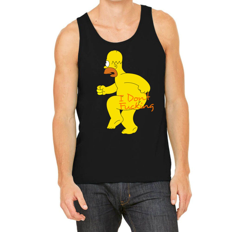 I Don't Fucking The Simpsons Funny Cartoon Tank Top by coşkun | Artistshot