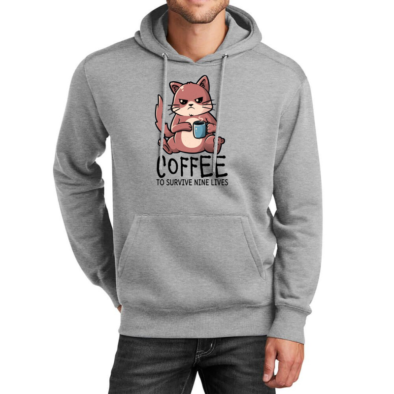 Coffee To Survive Nine Lives Unisex Hoodie by ŞEN | Artistshot