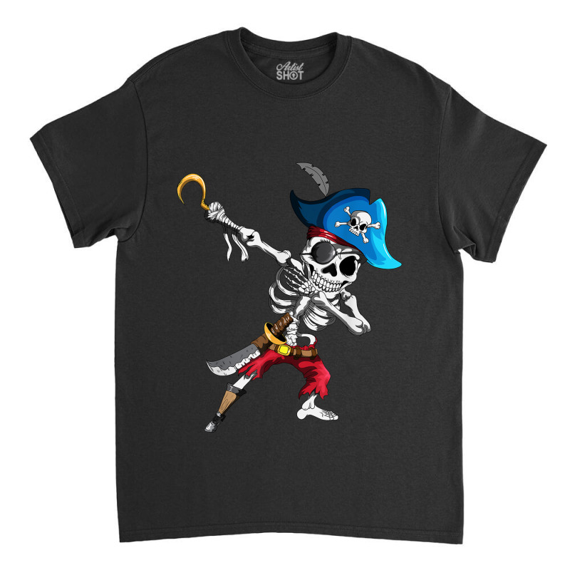 Dabbing Pirates Skeleton Eye Flap Pirate Ship Halloween Classic T-shirt | Artistshot