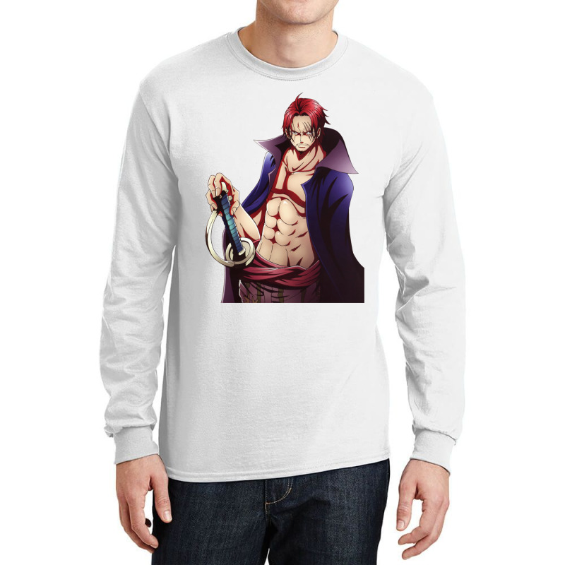 Red Akagami Hair Cool Long Sleeve Shirts | Artistshot