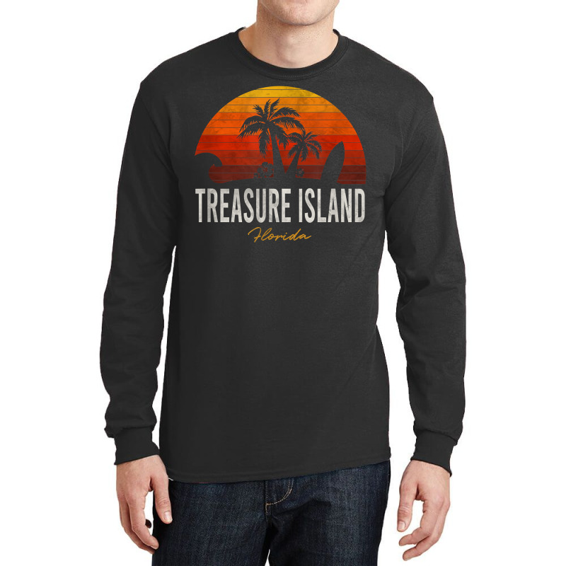 Treasure Island Beach Florida Fl Palms Vacation Surf Sunset T Shirt Long Sleeve Shirts by tognifx | Artistshot