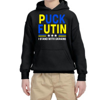 Puck Futin I Stand With Flag Support Youth Hoodie | Artistshot