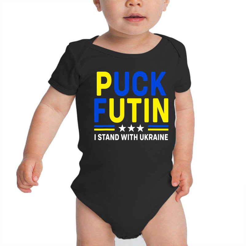 Puck Futin I Stand With Flag Support Baby Bodysuit | Artistshot