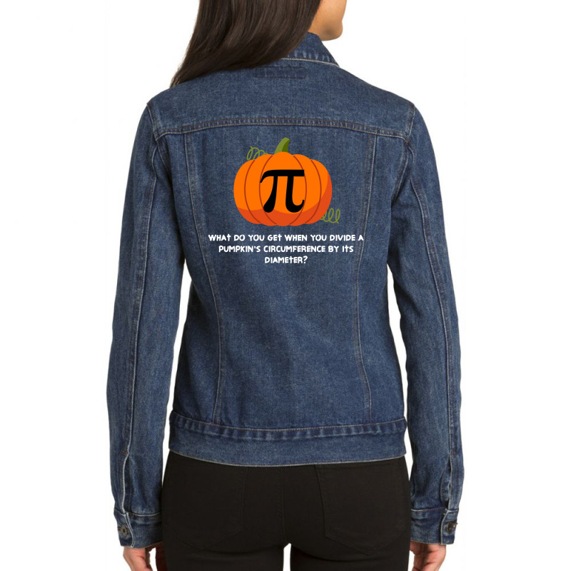 Pumpkin Halloween Scary Ladies Denim Jacket | Artistshot