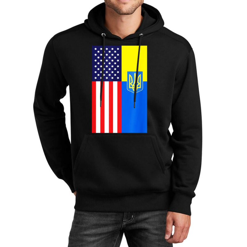 Half American Flag Support Unisex Hoodie | Artistshot