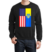 Half American Flag Support Crewneck Sweatshirt | Artistshot