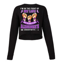 Alzheimers Awareness In The Fight T  Shirt Alzheimer's Awareness In Th Cropped Sweater | Artistshot