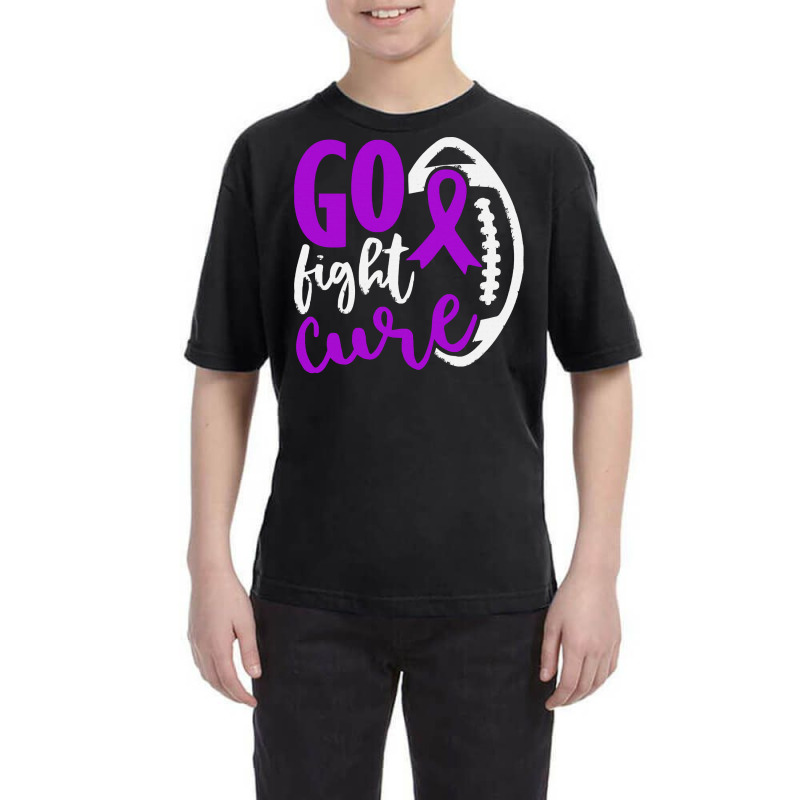 Alzheimers Awareness T  Shirt Football Tackle Go Fight Cure Alzheimers Youth Tee by biscuitsregularly | Artistshot