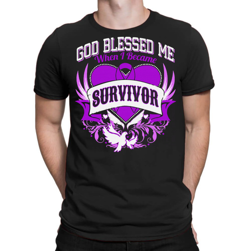 Alzheimers Awareness T  Shirt God Blessed Me When I Became Survivor Al T-shirt | Artistshot