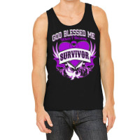 Alzheimers Awareness T  Shirt God Blessed Me When I Became Survivor Al Tank Top | Artistshot