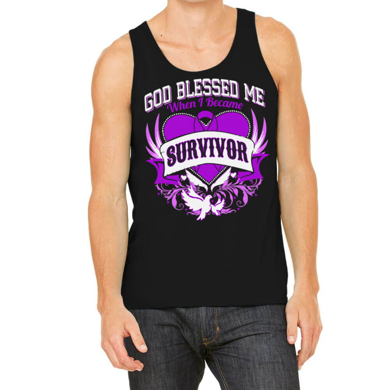 Alzheimers Awareness T  Shirt God Blessed Me When I Became Survivor Al Tank Top | Artistshot