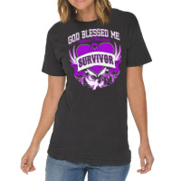 Alzheimers Awareness T  Shirt God Blessed Me When I Became Survivor Al Vintage T-shirt | Artistshot