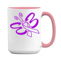 Alzheimers Awareness T  Shirt Her Fight Is My Fight I Support Future C 15 Oz Coffee Mug | Artistshot