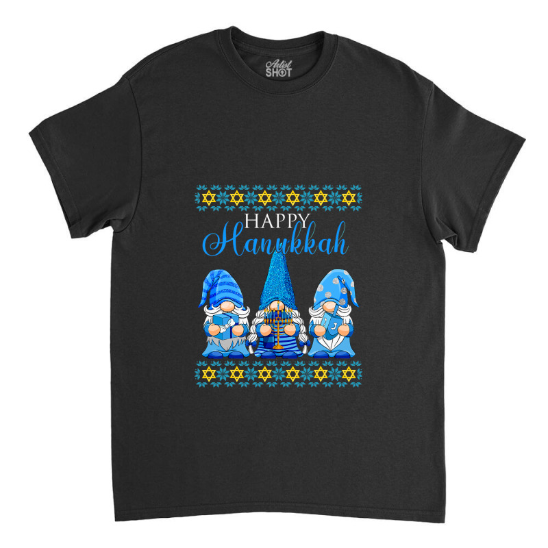 Happy Hanukkah 2021 Gnome Funny Cute Gnome Hanukkah Jewish T Shirt Classic T-shirt | Artistshot