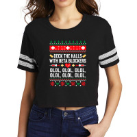 Deck The Halls With Beta Blockers Nurse Christmas Ugly Xmas T Shirt Scorecard Crop Tee | Artistshot