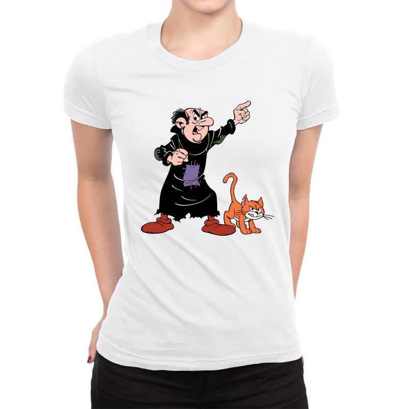 Gargamel And Birba Ladies Fitted T-Shirt by nailuloo | Artistshot