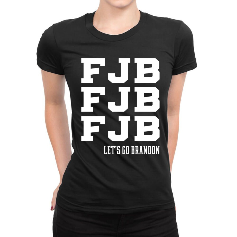 Let’s Go Brandon - Usa Political Gift Ladies Fitted T-Shirt by Diogo Calheiros | Artistshot