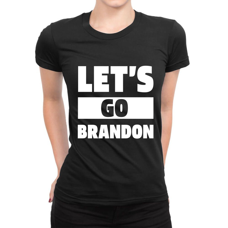 Let’s Go Brandon - Usa Political Gift Ladies Fitted T-Shirt by Diogo Calheiros | Artistshot