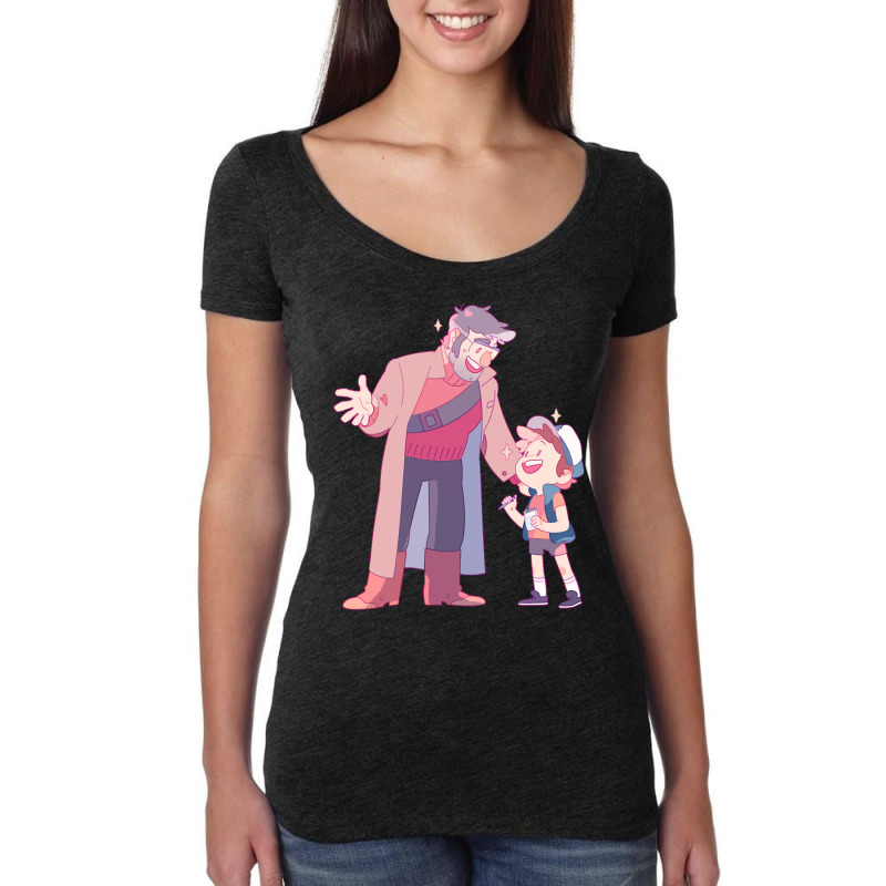 Vintage Animation Gravity Falls Animations Characters Women's Triblend Scoop T-shirt by HoofandTalon | Artistshot