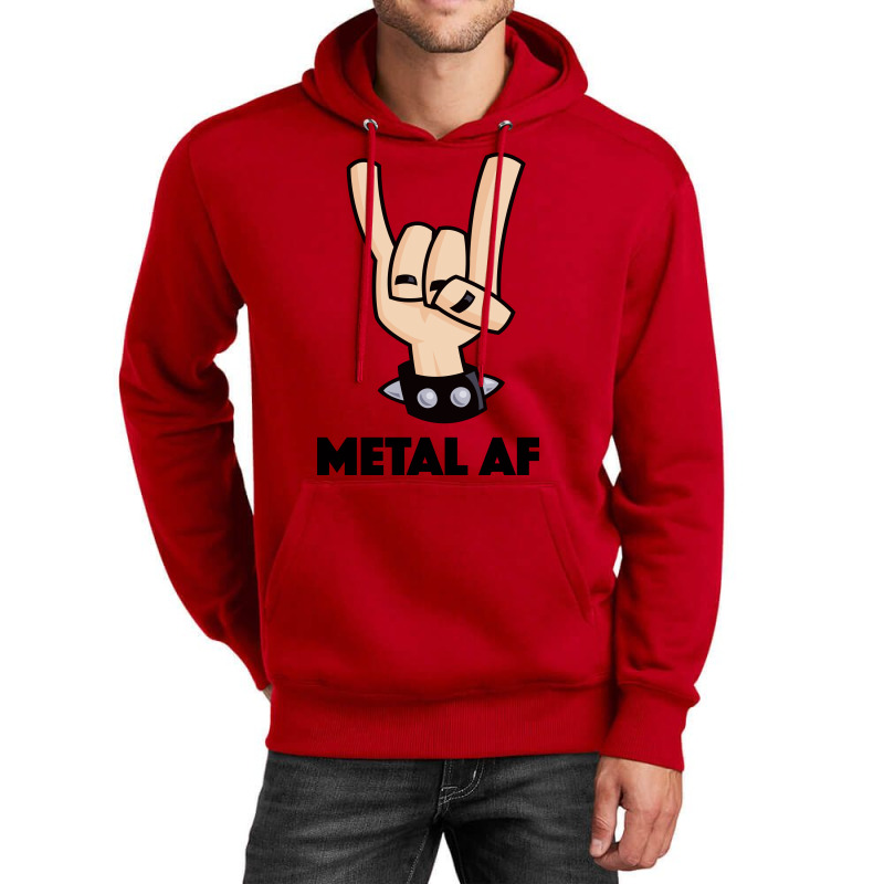 Metal Af Devil Horns Unisex Hoodie By Fizzgig Artistshot