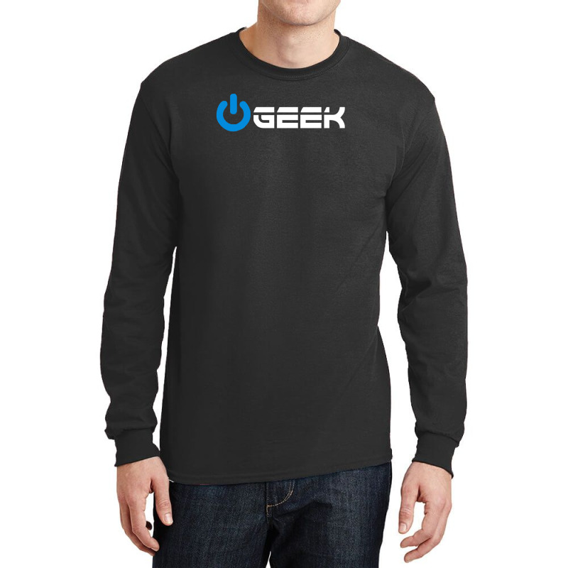 Geek (power On Button) Long Sleeve Shirts | Artistshot