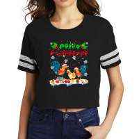 Merry Christmas Cute Chicken Farmer Asl Sign Language Family T Shirt Scorecard Crop Tee | Artistshot