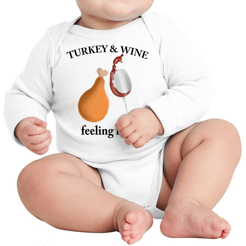 Turkey Wine Feeliing Fine Long Sleeve Baby Bodysuit | Artistshot