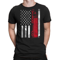 Us American Flag Semi Truck Driver 18 Wheeler Trucker Gift T Shirt T-shirt | Artistshot