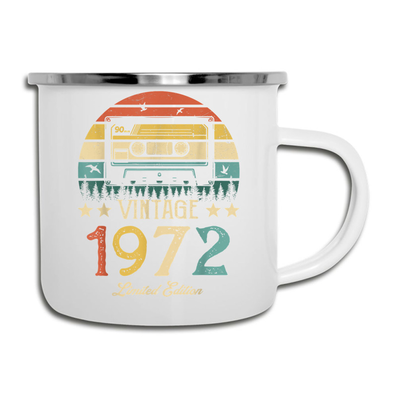 Vintage 1972 Retro Cassette 1972 50th Birthday 50 Years Old T Shirt Camper Cup | Artistshot