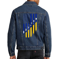 Bosnia And Herzegovina American Flag | Bosnian Roots Men Denim Jacket | Artistshot