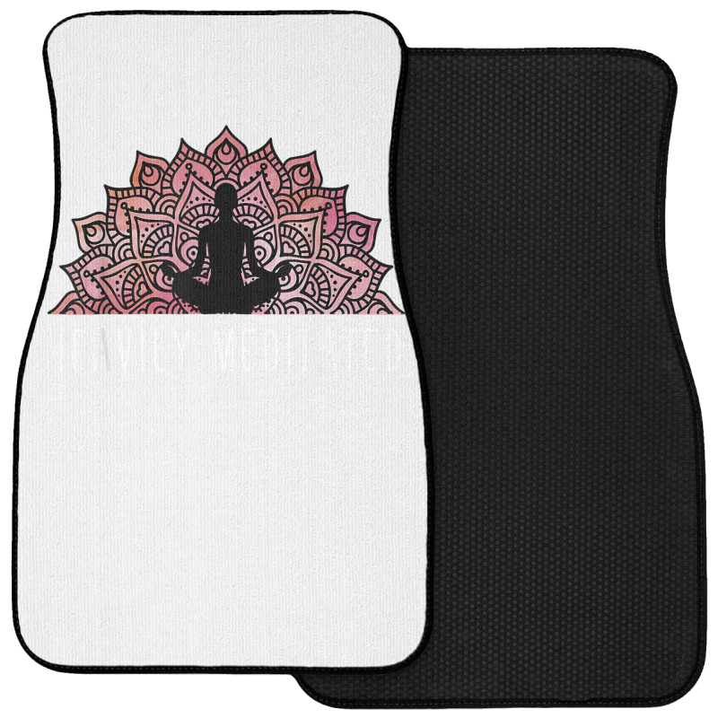 Heavily Meditated   Spiritual Daily Meditation Yoga T Shirt Front Car Mat | Artistshot