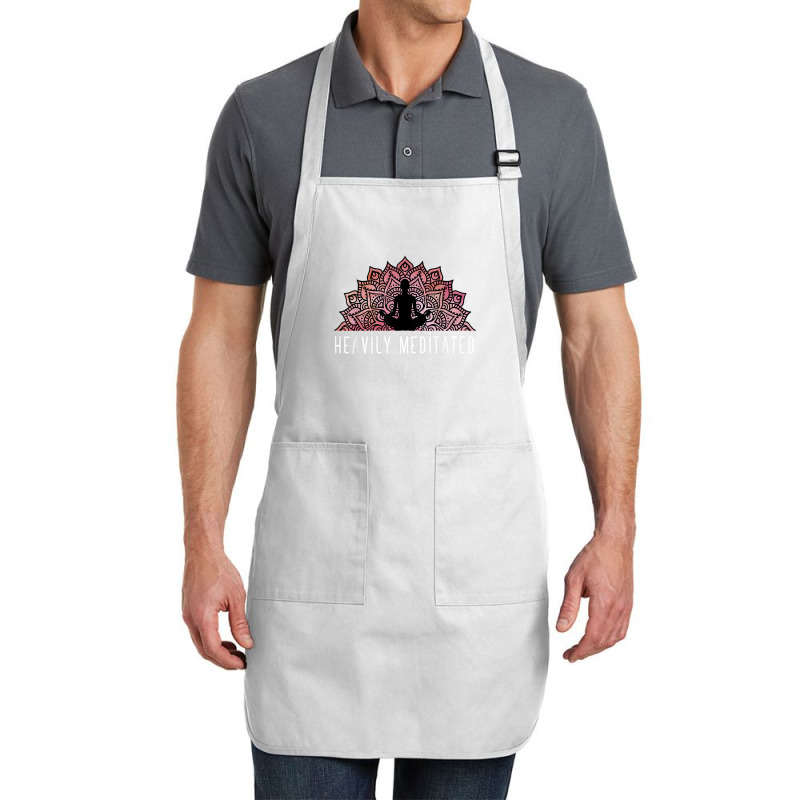 Heavily Meditated   Spiritual Daily Meditation Yoga T Shirt Full-length Apron | Artistshot