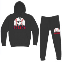 Vintage Boston Skyline Baseball Throwback For Red Game Day T Shirt Hoodie & Jogger Set | Artistshot