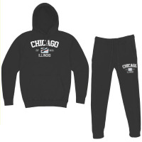 Vintage Chicago Illinois Est. 1833 Gift T Shirt Hoodie & Jogger Set | Artistshot