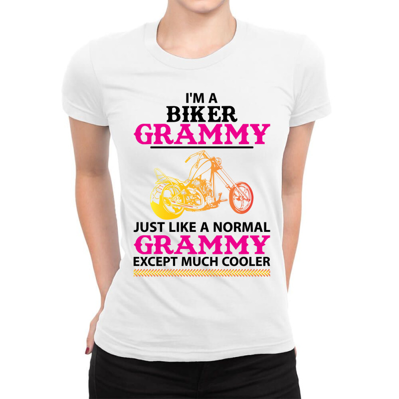 Biker Grammy... Ladies Fitted T-Shirt by SabriAcar | Artistshot