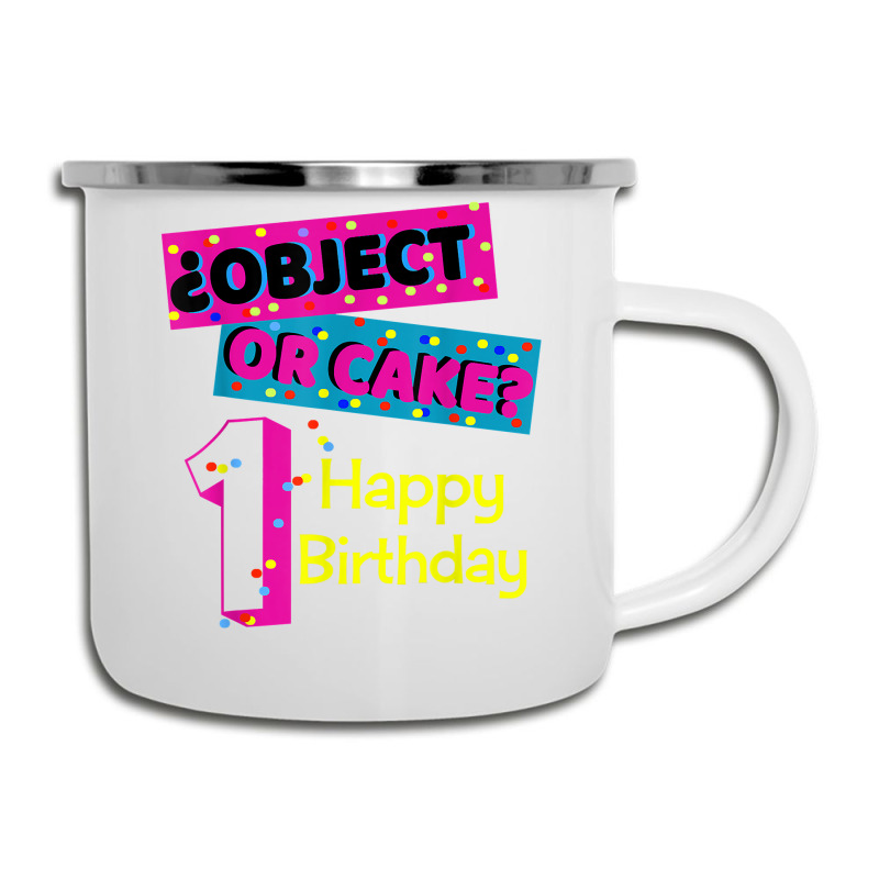 Object Or Cake Happy Birthday 1 Family Matching Confetti T Shirt Camper Cup | Artistshot