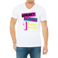 Object Or Cake Happy Birthday 1 Family Matching Confetti T Shirt V-neck Tee | Artistshot