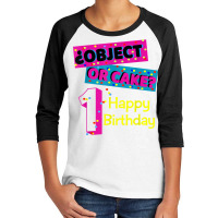 Object Or Cake Happy Birthday 1 Family Matching Confetti T Shirt Youth 3/4 Sleeve | Artistshot