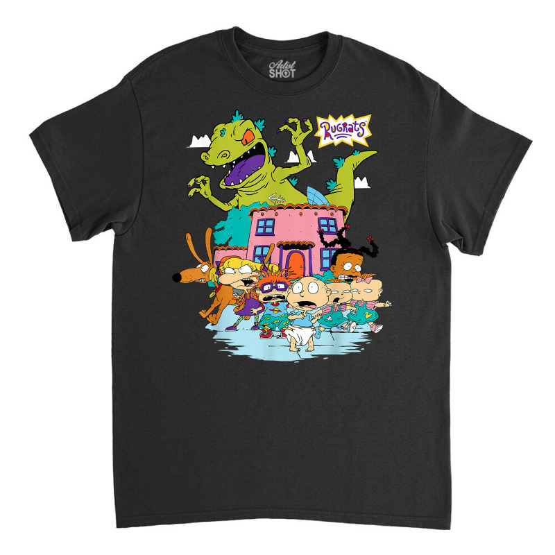 Rugrats Running Away From Reptar T Shirt Classic T-shirt by bhuvanseeliger | Artistshot