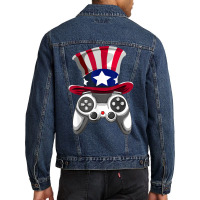 Video Game 4th Of July Gaming Funny Boys Kids Teens Gamer T Shirt Men Denim Jacket | Artistshot