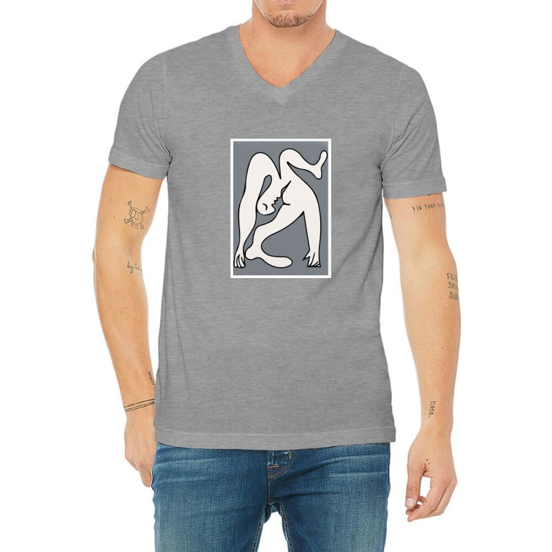 Split Human Body V-neck Tee | Artistshot