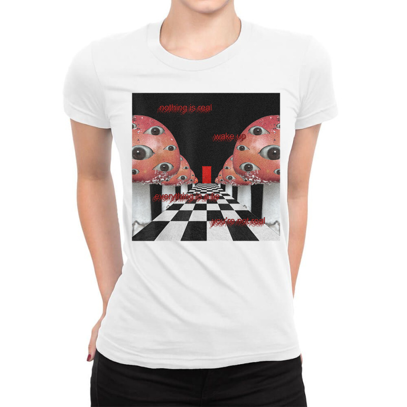  Womens Weirdcore Aesthetic Mushroom Eyes Strangecore Traumacore  V-Neck T-Shirt : Clothing, Shoes & Jewelry